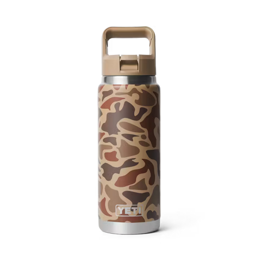 Yeti Rambler 769ml Water Bottle w/Straw Cap - Wetlands Camo