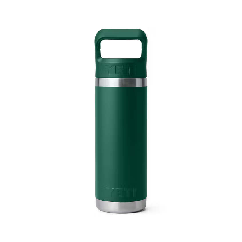 Yeti Rambler 532ml Straw Water Bottle - Black Forest Green