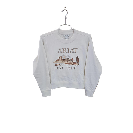 Ariat Women's Essential Crew Long Sleeve Sweatshirt - Sand - Irvine Tack & Western Wear