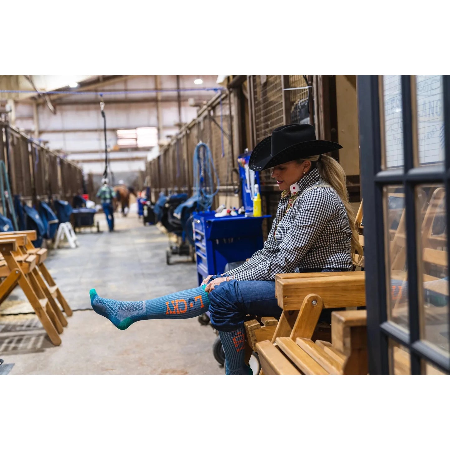 Lucky Chuck Lucky Denim Performance Boot Socks
