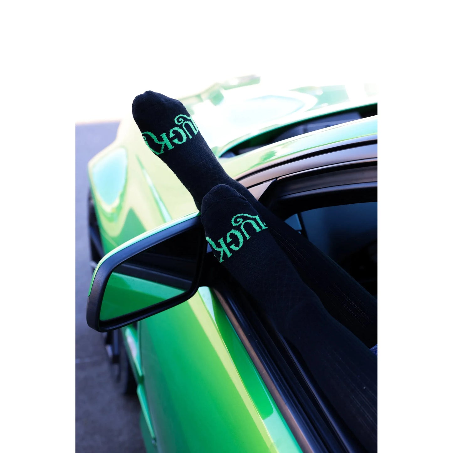 Lucky Chuck The Cowboy Black Performance Boot Socks