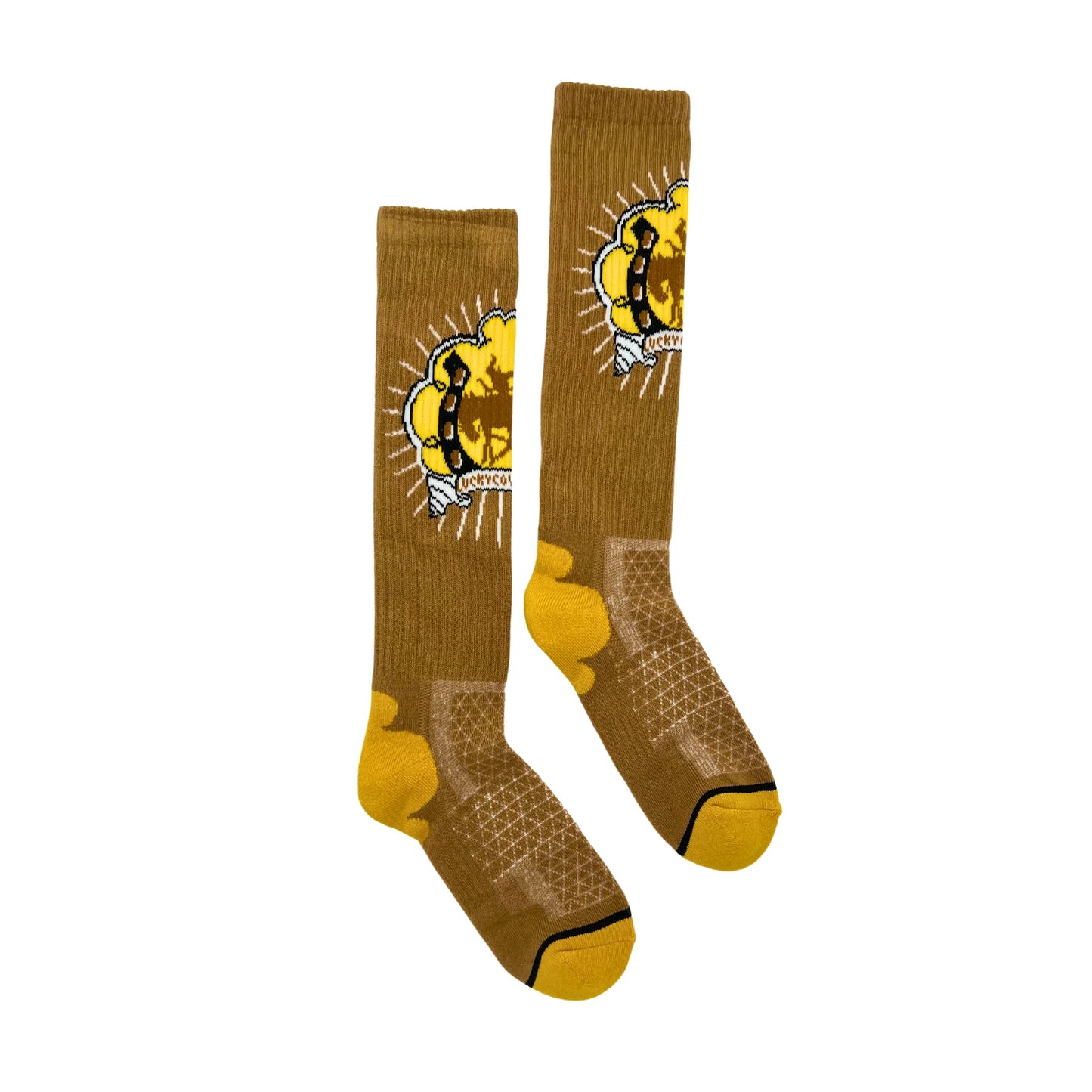 Lucky Chuck Lucky Bucking Cowgirl Tan Performance Boot Socks