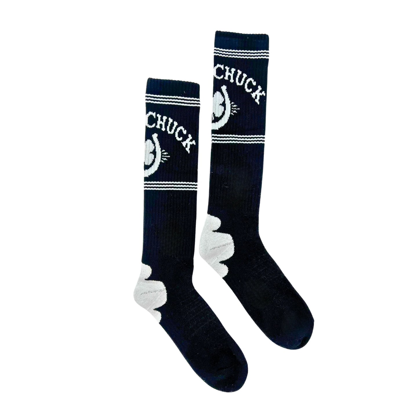 Lucky Chuck Retro Lucky Chuck Black/White Performance Boot Socks