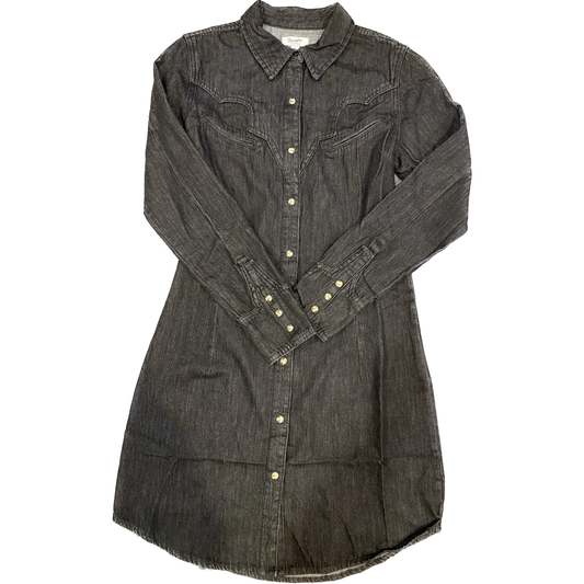 Wrangler Women's Long Sleeve Denim Snap Down Dress- Black