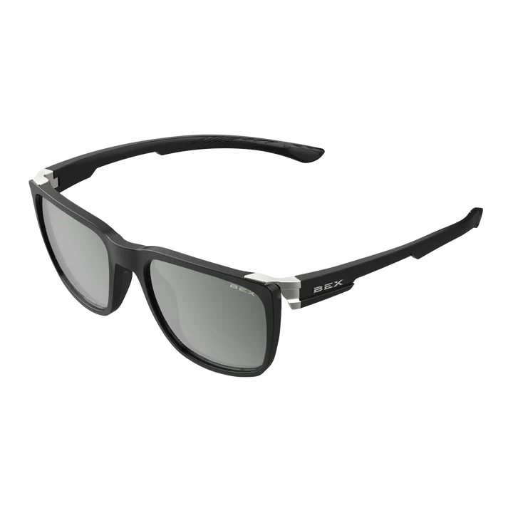 BEX Adams Sunglasses - Black/Grey (Silver Flash)