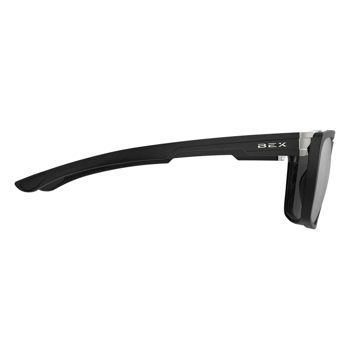 BEX Adams Sunglasses - Black/Grey (Silver Flash)