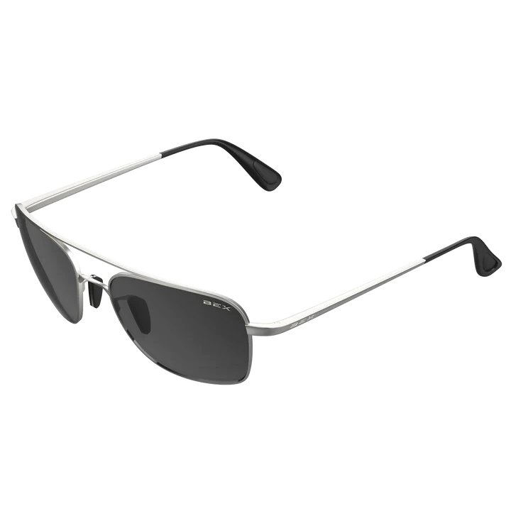 Bex Mach Sunglasses - Matte Silver/Gray