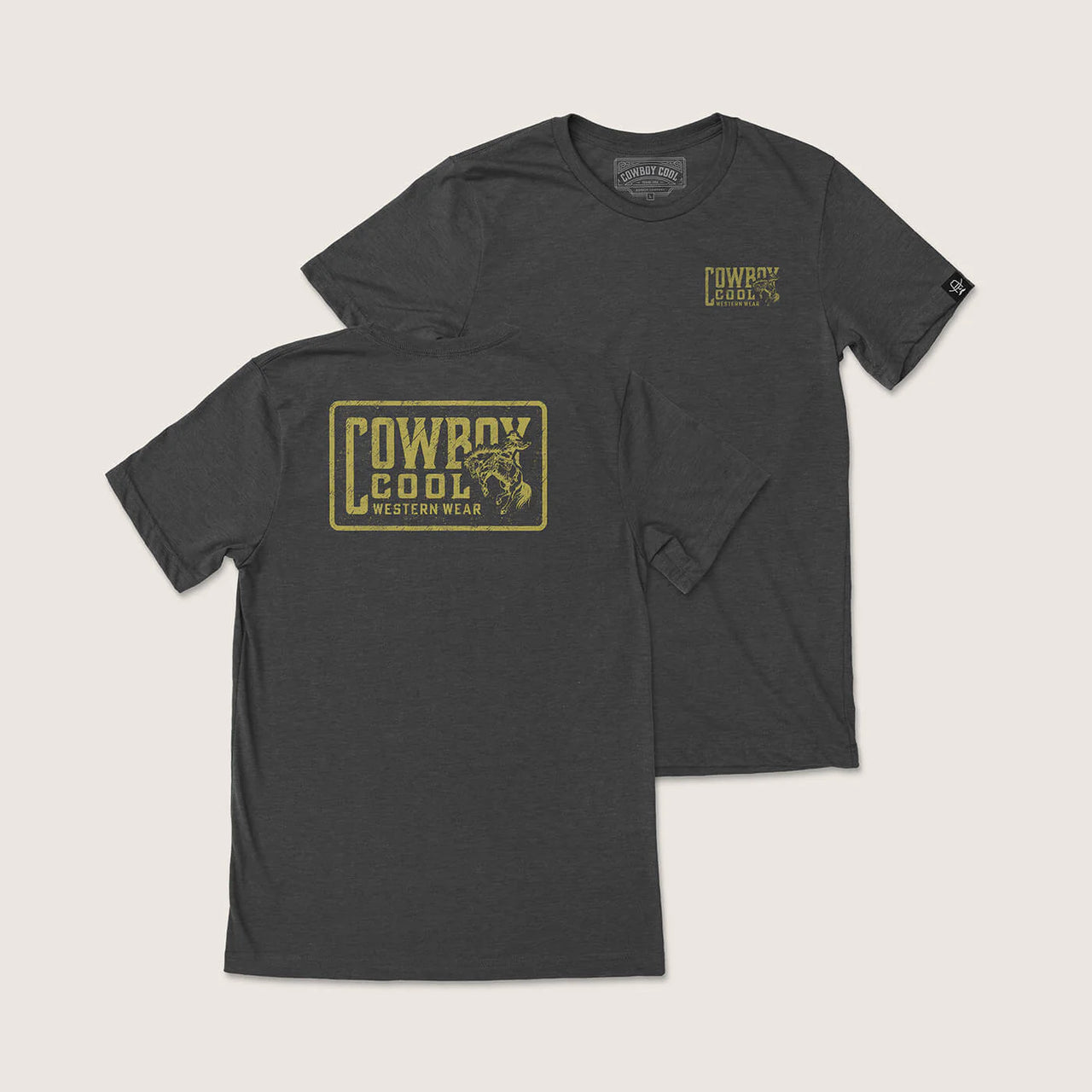 Cowboy Cool Roughrider T-Shirt - Dark Grey Heather