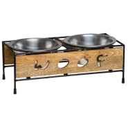 Black Label Wooden Plate Diner Woof 1 PT