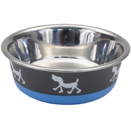 Maslow Design Bowl Pup Blue/Grey-13oz - Irvine Tack &amp; Western Wear