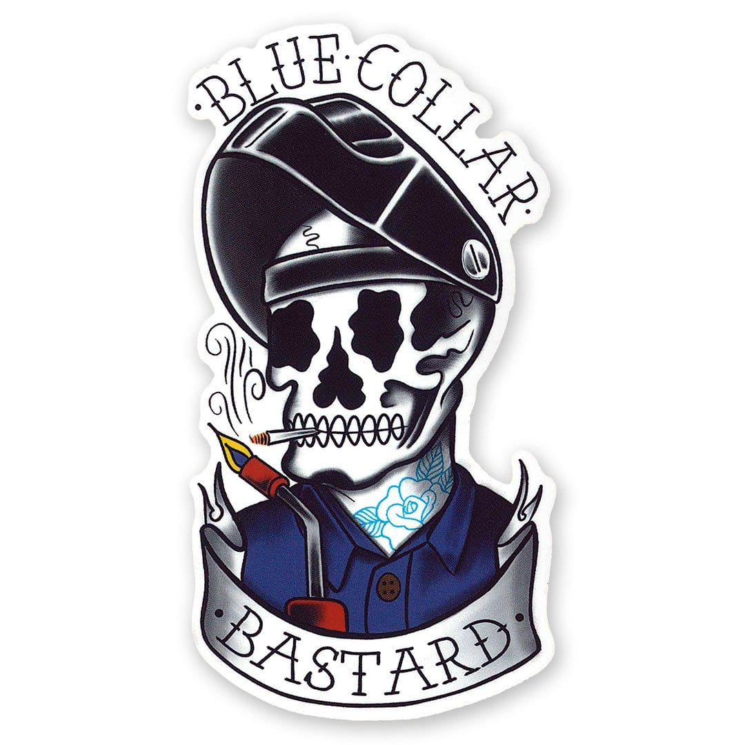 Troll Co Blue Collar Bastard Sticker