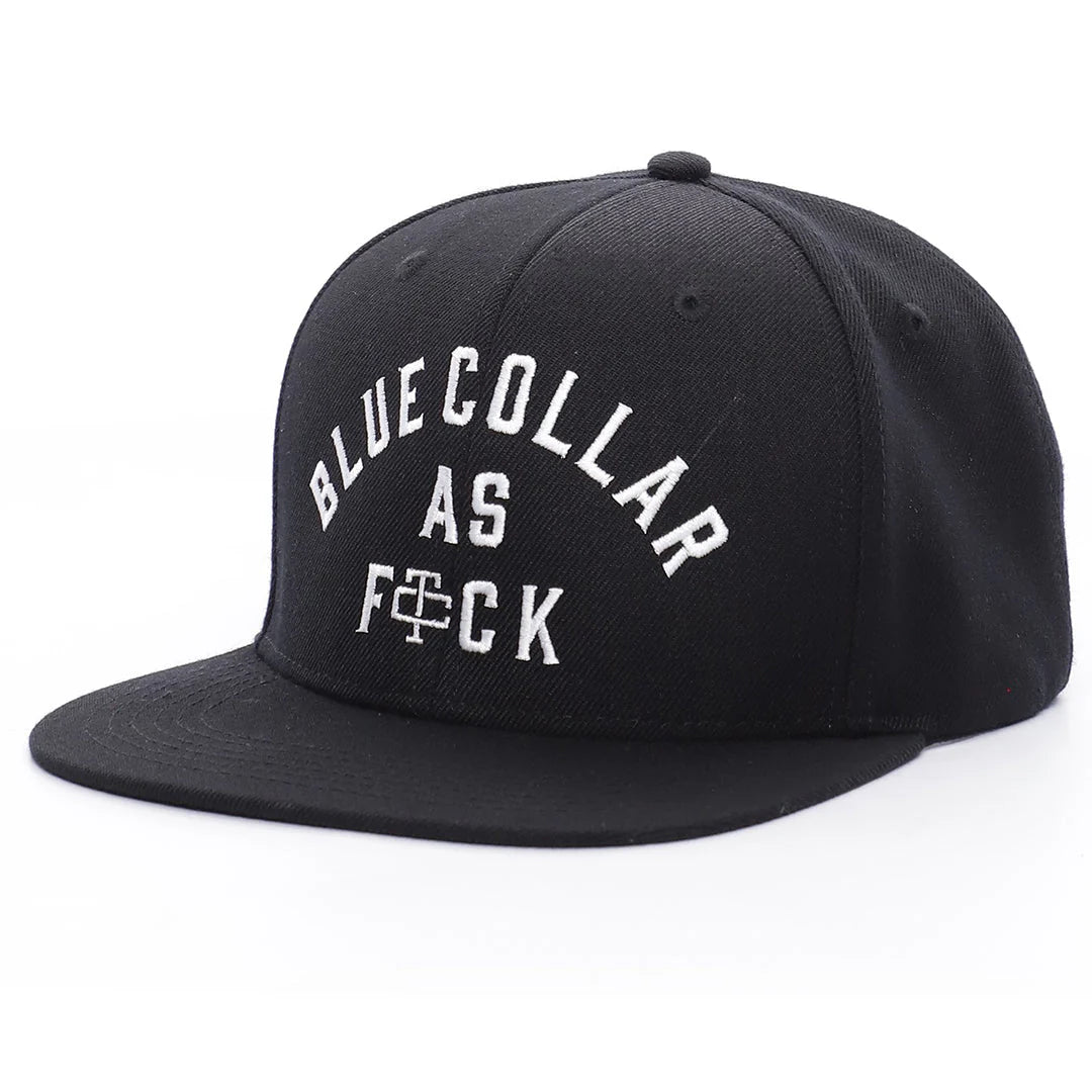 Troll Co Blue Collar AF Snapback Hat - Black