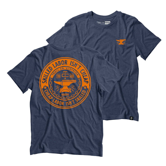 Troll Clothing Co Men's Short Sleeve SLIC Tee Shirt - Navy