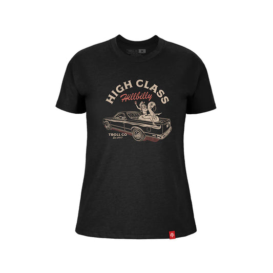 Troll Clothing Co. Women's High Class Camino Tee- Black