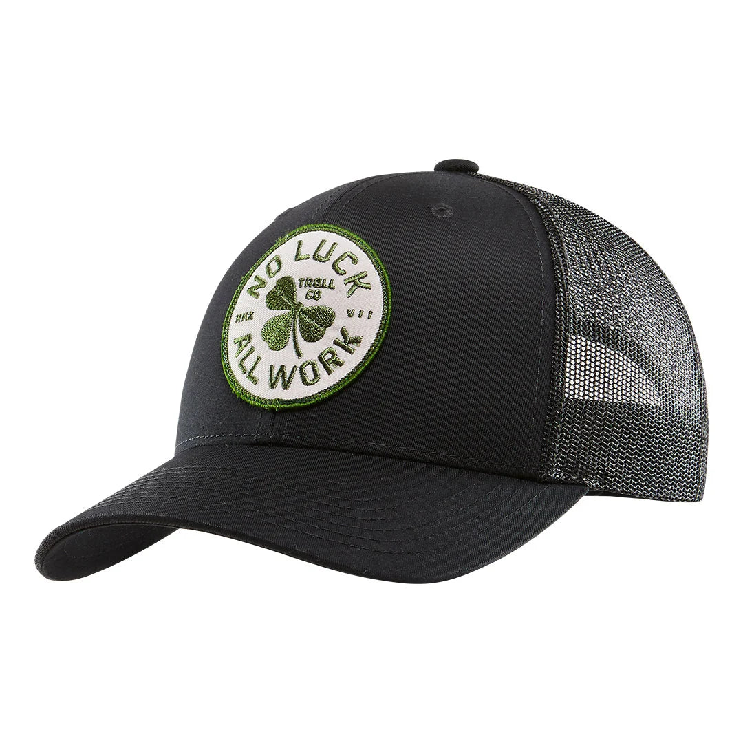 Troll Co No Law Broken Clover Curved Brim Trucker Hat - Black