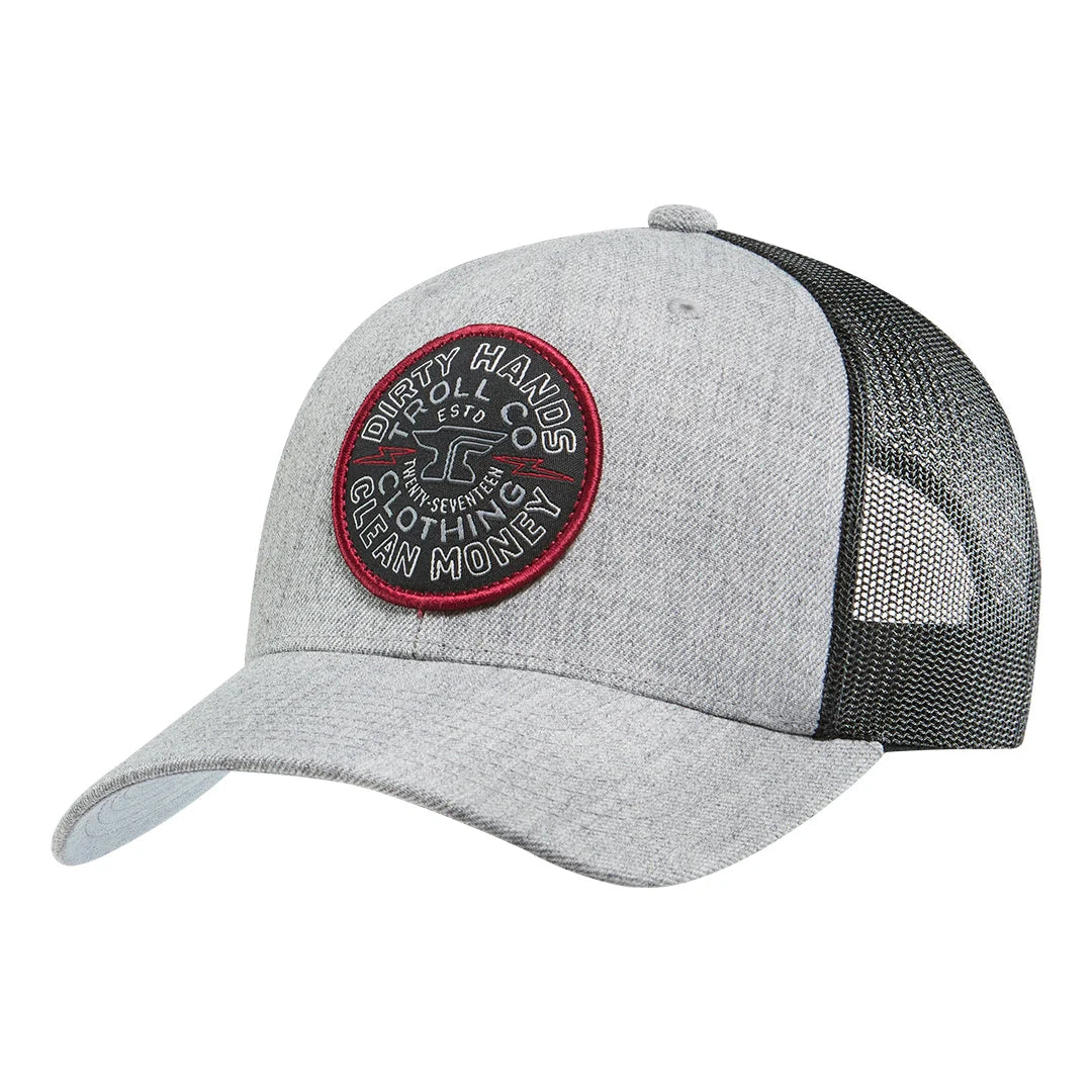 Troll Co DHCM Shocker Curved Brim Trucker Cap - Grey Heather