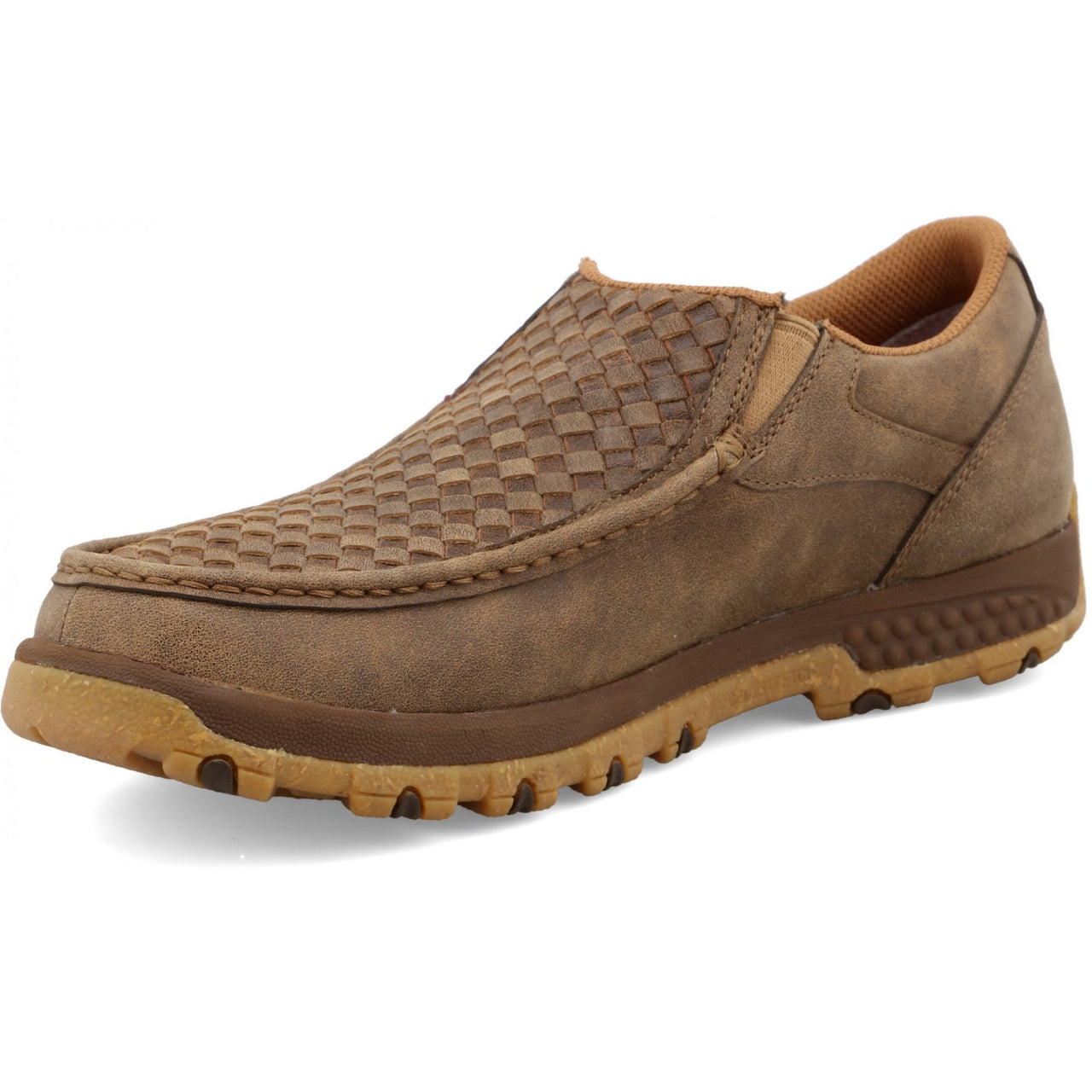 Twisted X Men's Cellstretch Slip-On Driving Moc D Toe Shoes - Brown