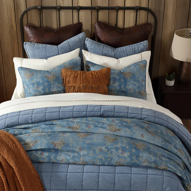 HiEnd Accents Lee Western Washed Denim Comforter Set