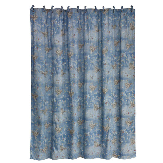 Hi End Accents Lee Western Washed Denim Shower Curtain