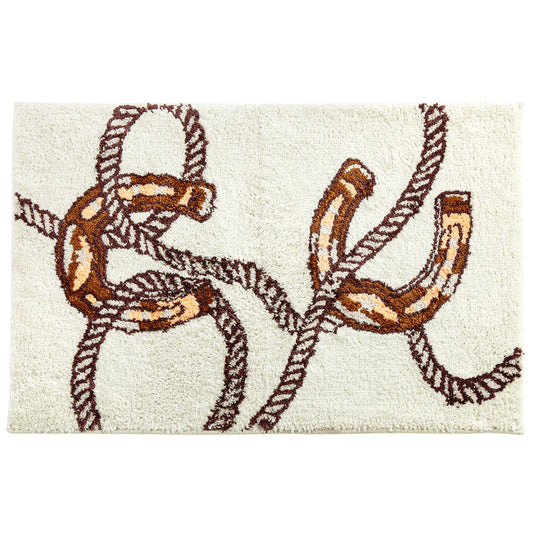 HiEnd Accents Pierre Equestrian Bath and Kitchen Rug- White