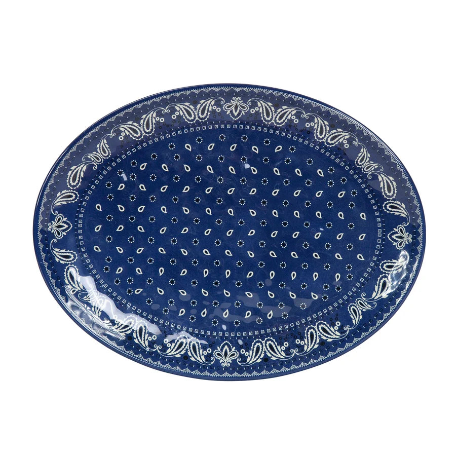 Hiend Accents Patchwork Bandana Melamine 14 Piece Dinnerware Set