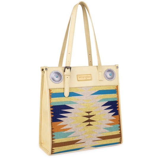 Wrangler Women's Southwestern Art Print Concealed Carry Tote - Tan