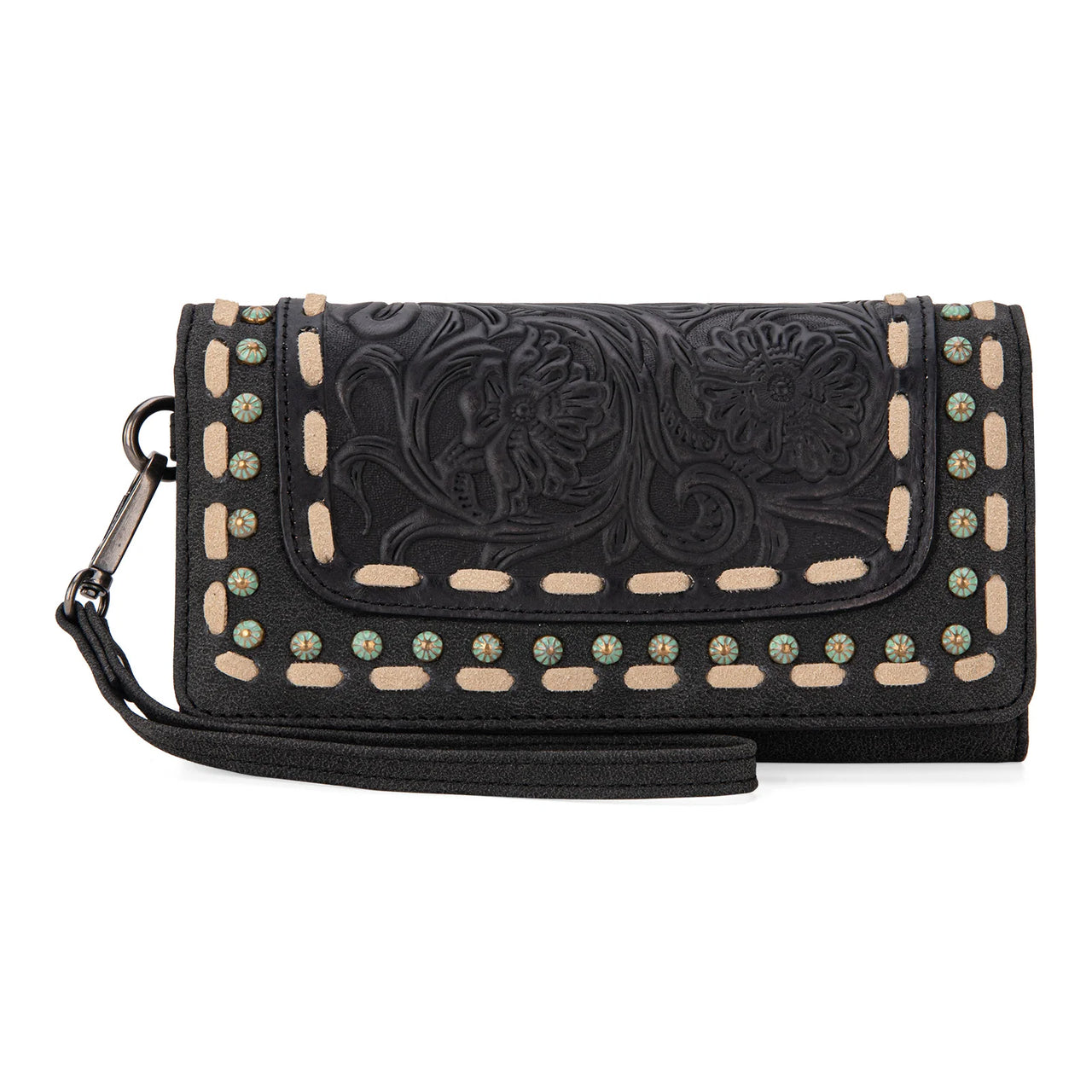 Trinity Ranch Floral Tooled Collection Wallet - Multiple Colours