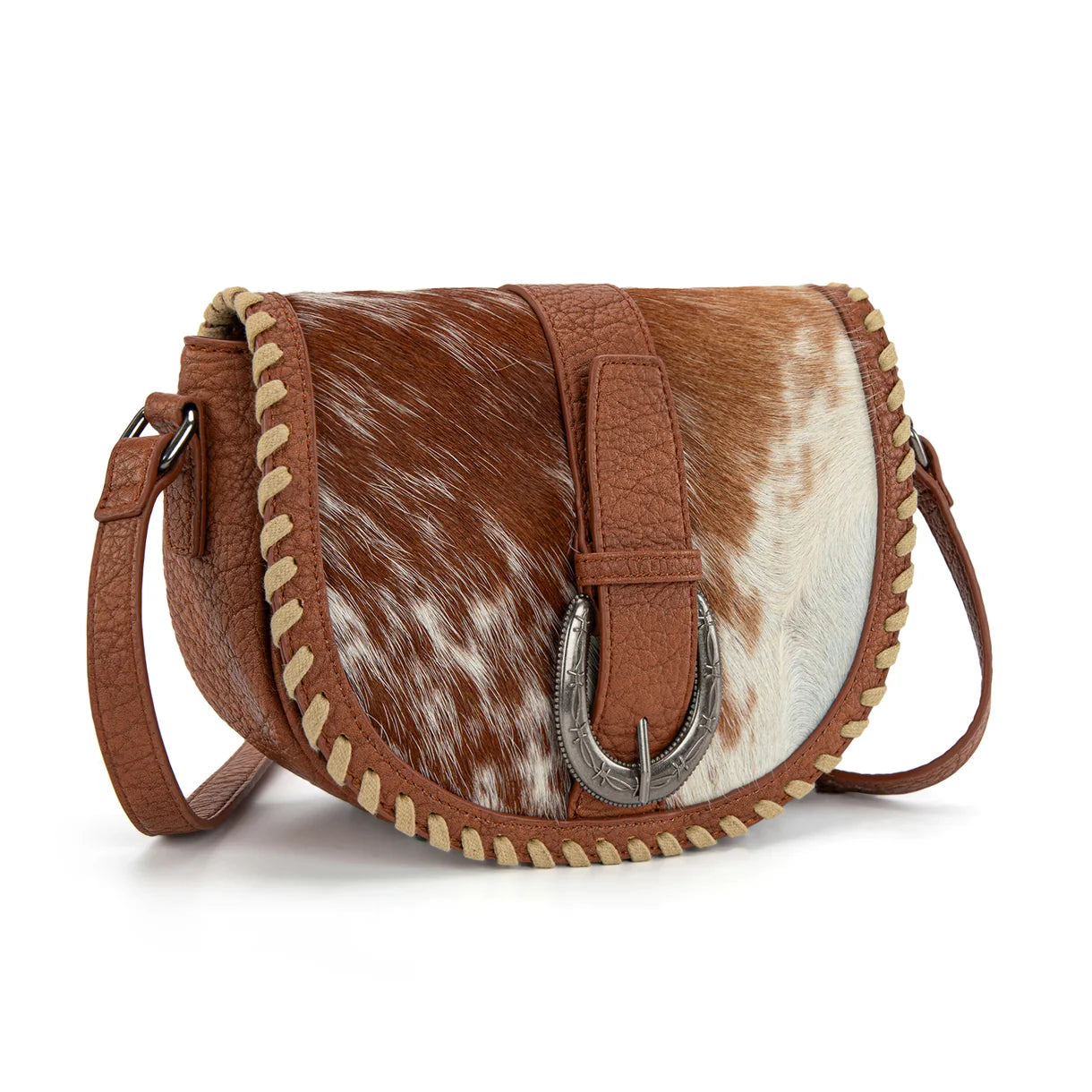 Trinity Ranch Western Cowhide Fringe Crossbody Bag- Multiple Colours