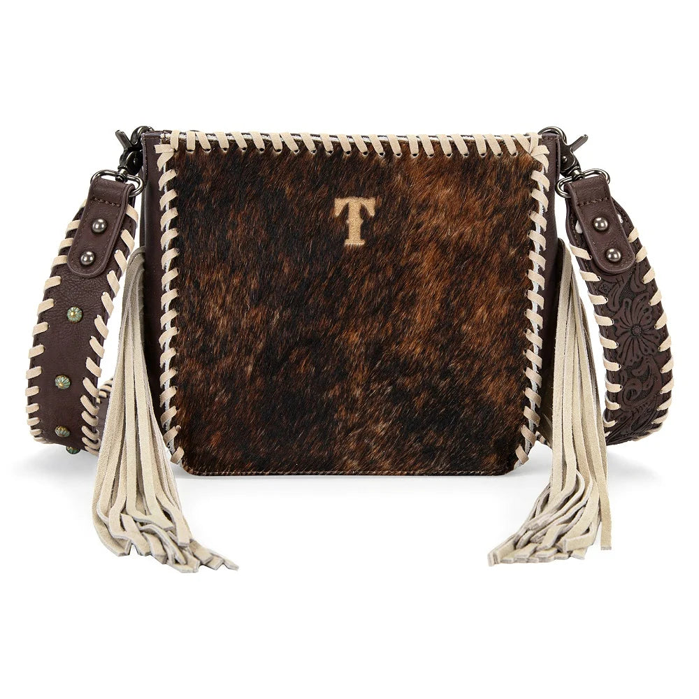 Trinity Ranch Western Cowhide Fringe Crossbody Bag- Multiple Colours