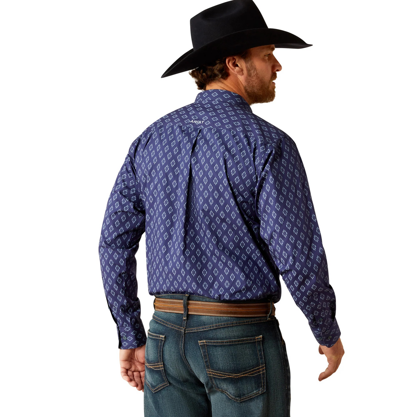 Ariat Men's Cade Long Sleeve Shirt- Navy