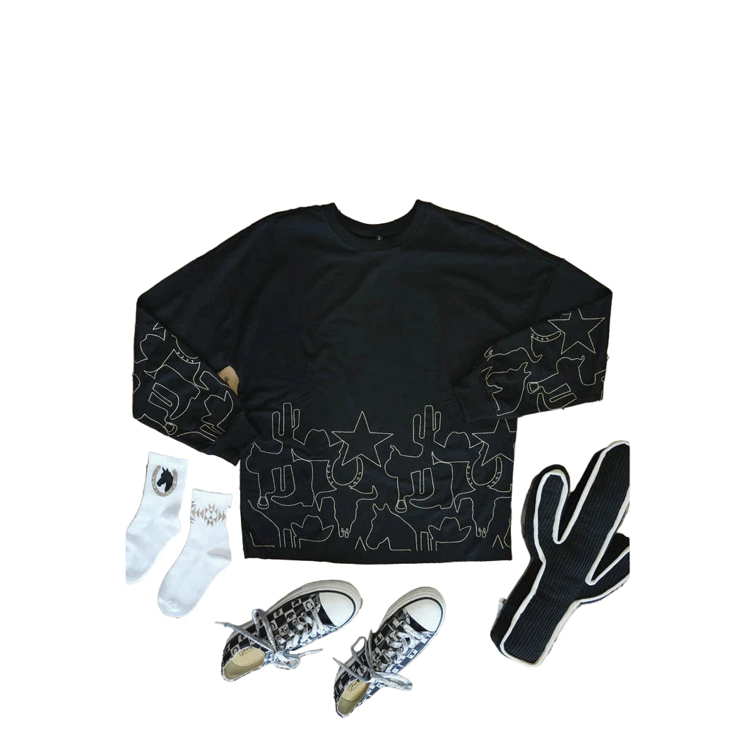 2 Fly Women's Tucson Thread Long Sleeve Sweatshirt - Black