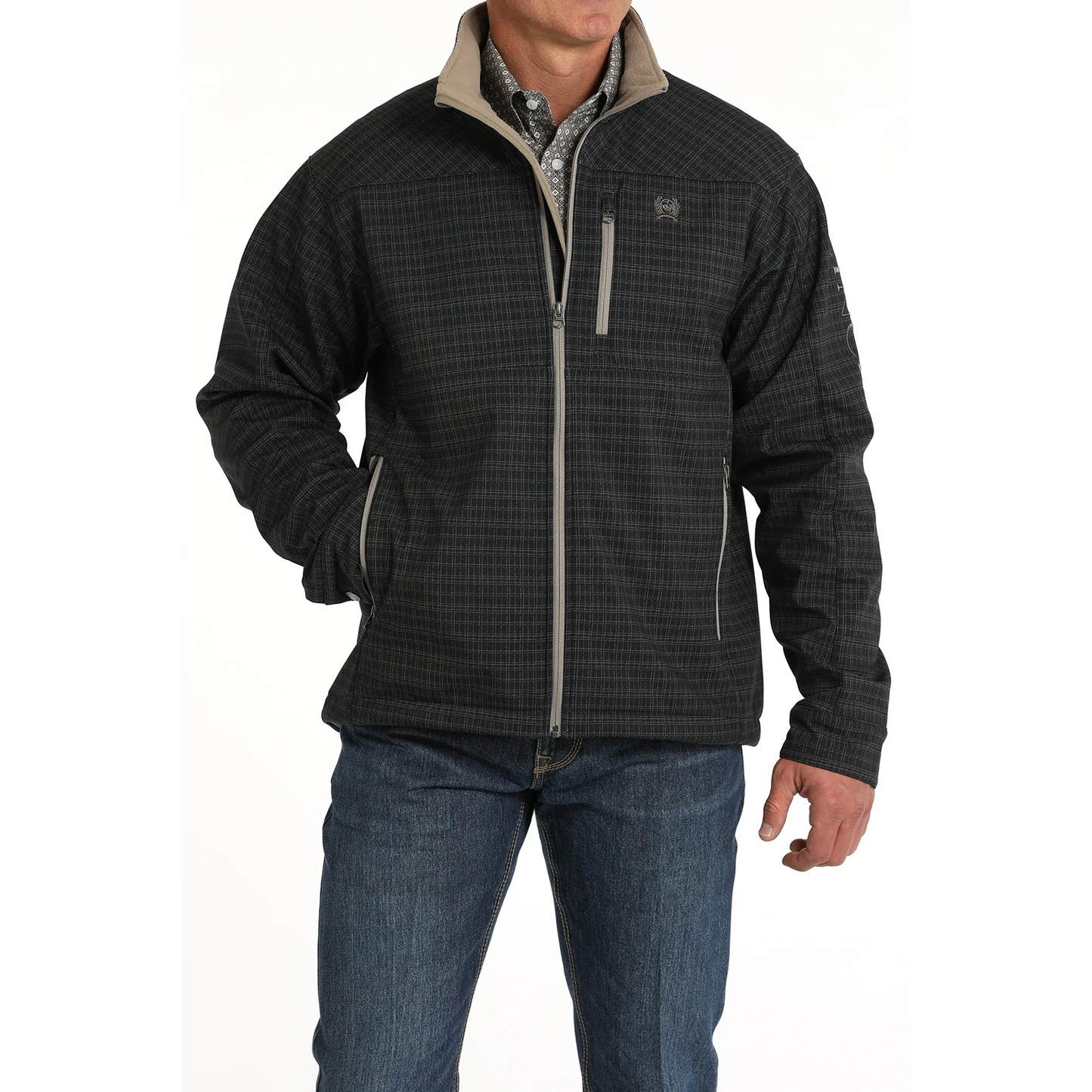 Cinch Men's Long Sleeve Bonded Jacket- Navy