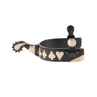 Aime Imports Men's W/GS Poker Trim 1" Band 1 3/4" Shank Spur