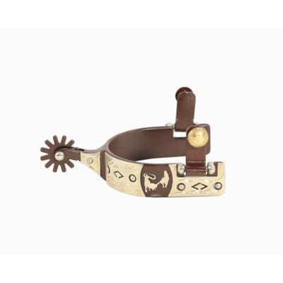 Aime Imports Men's Spur w/Roping Motif - Brown