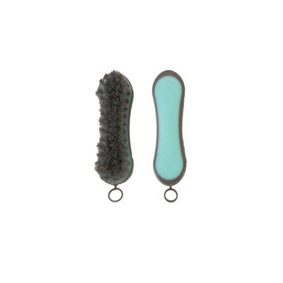Aime Imports 5" Face Brush Soft Grey Bristle Soft Block - Turquoise