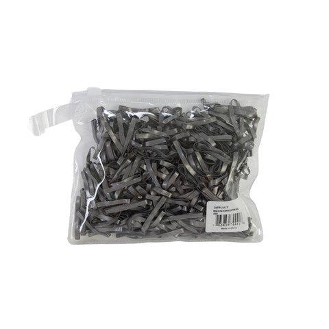 Aime Imports Braiding Bands/Zipper Bag 500 Pieces/Pack - Grey