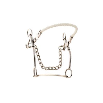 Aime Imports SS Hackamore 7" Swivel Cheeks St Chain