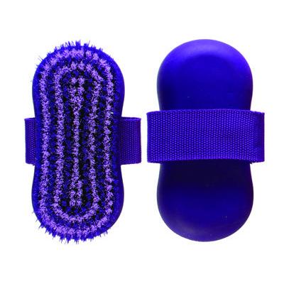 Aime Imports 6 1/2" Plastic Medium Bristle Comfort Grip Brush - Purple