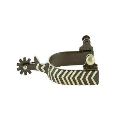 Aime Imports Antique Arrow Trim Spur - Brown 10PT