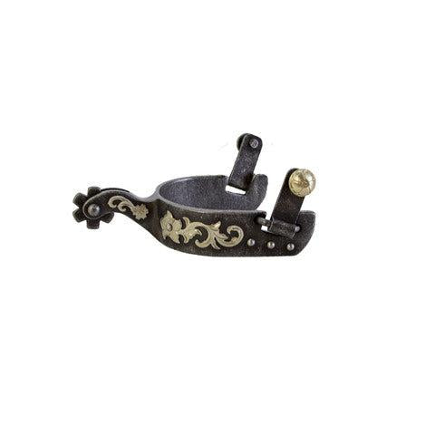 Aime Imports Aged St Floral N Dot Trim Band 1" Shank 1 1/2"
