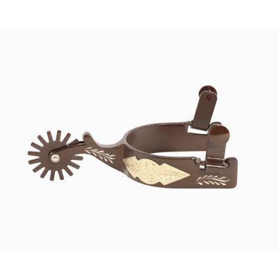 Aime Imports Santa Fe Poinsettia 1" Band 2" Shank Spur - Brown