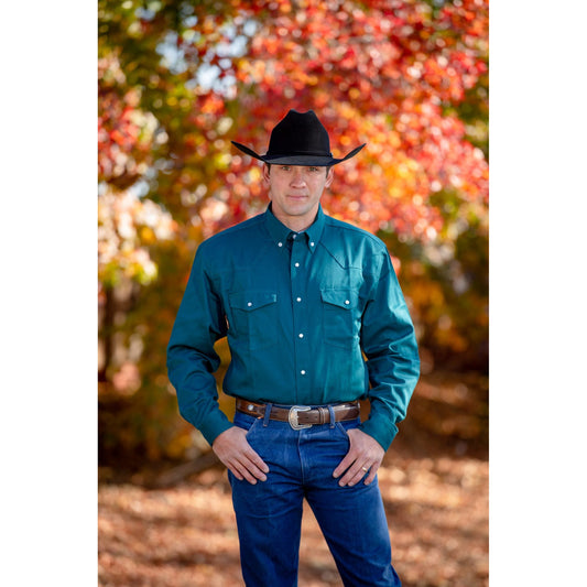 Wyoming Trader Twill Men's Shirt - Teal