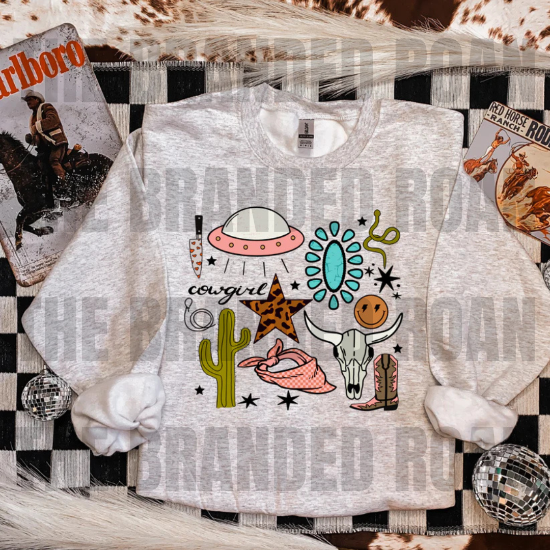 The Branded Roan - Cowgirl Collage