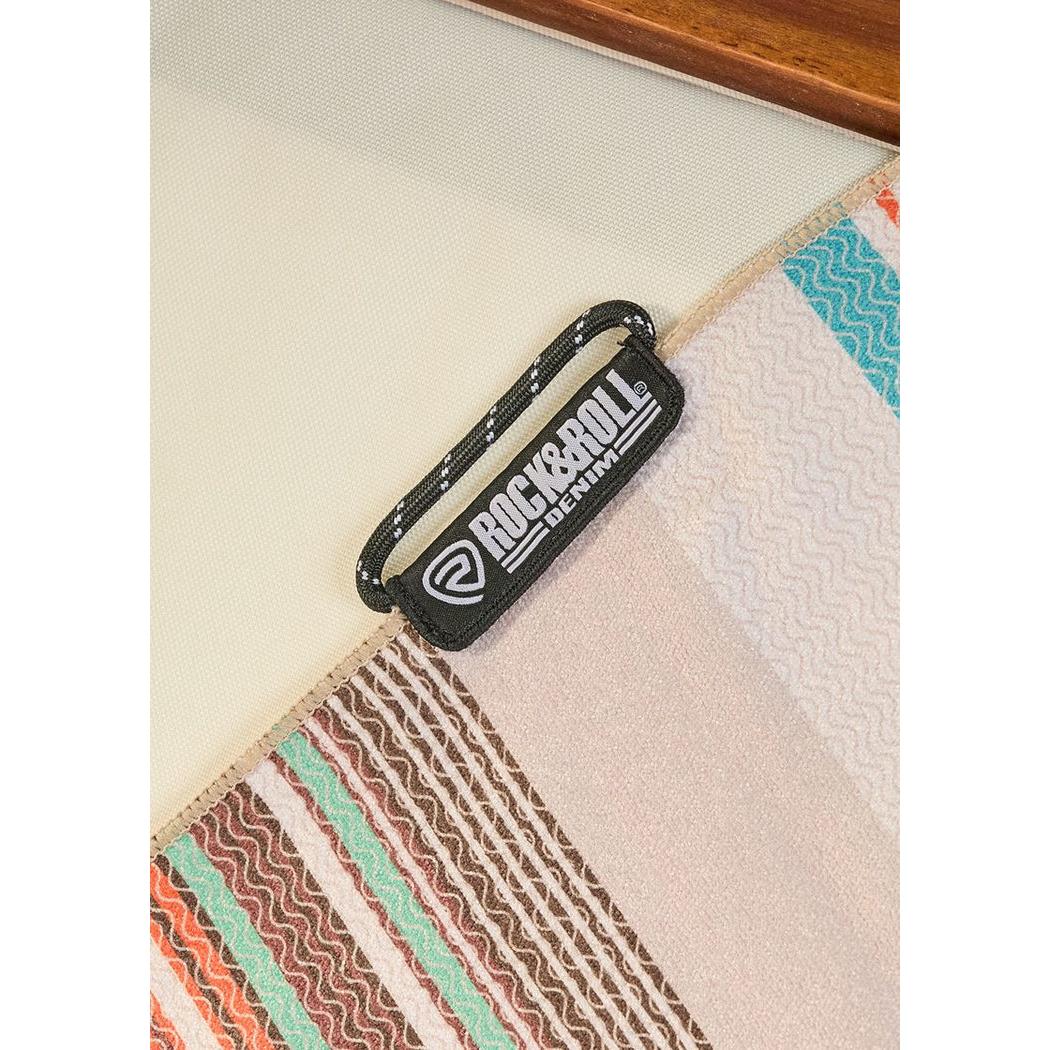 Rock & Roll Stripe Micro Fiber Towel - Tan