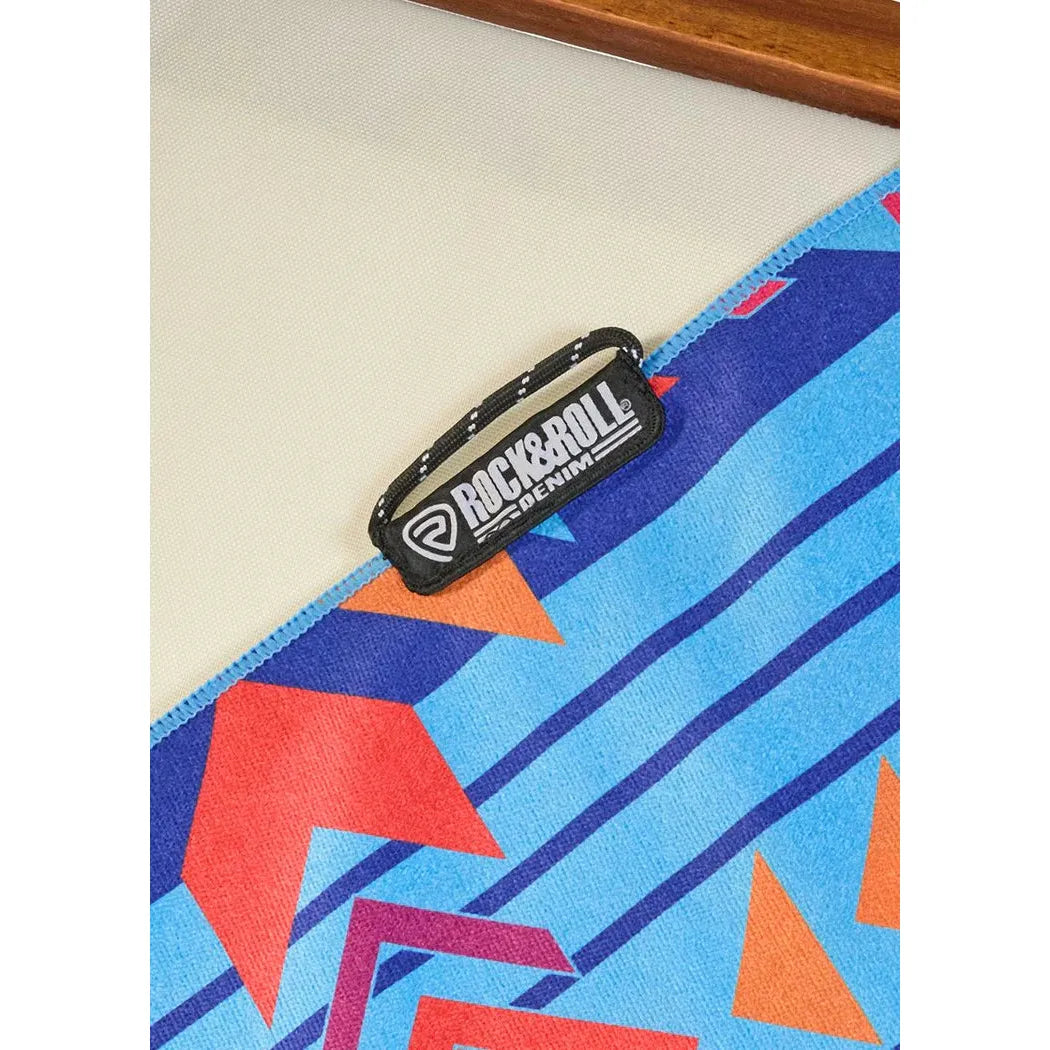Rock & Roll Aztec Micro Fiber Towel - Sapphire