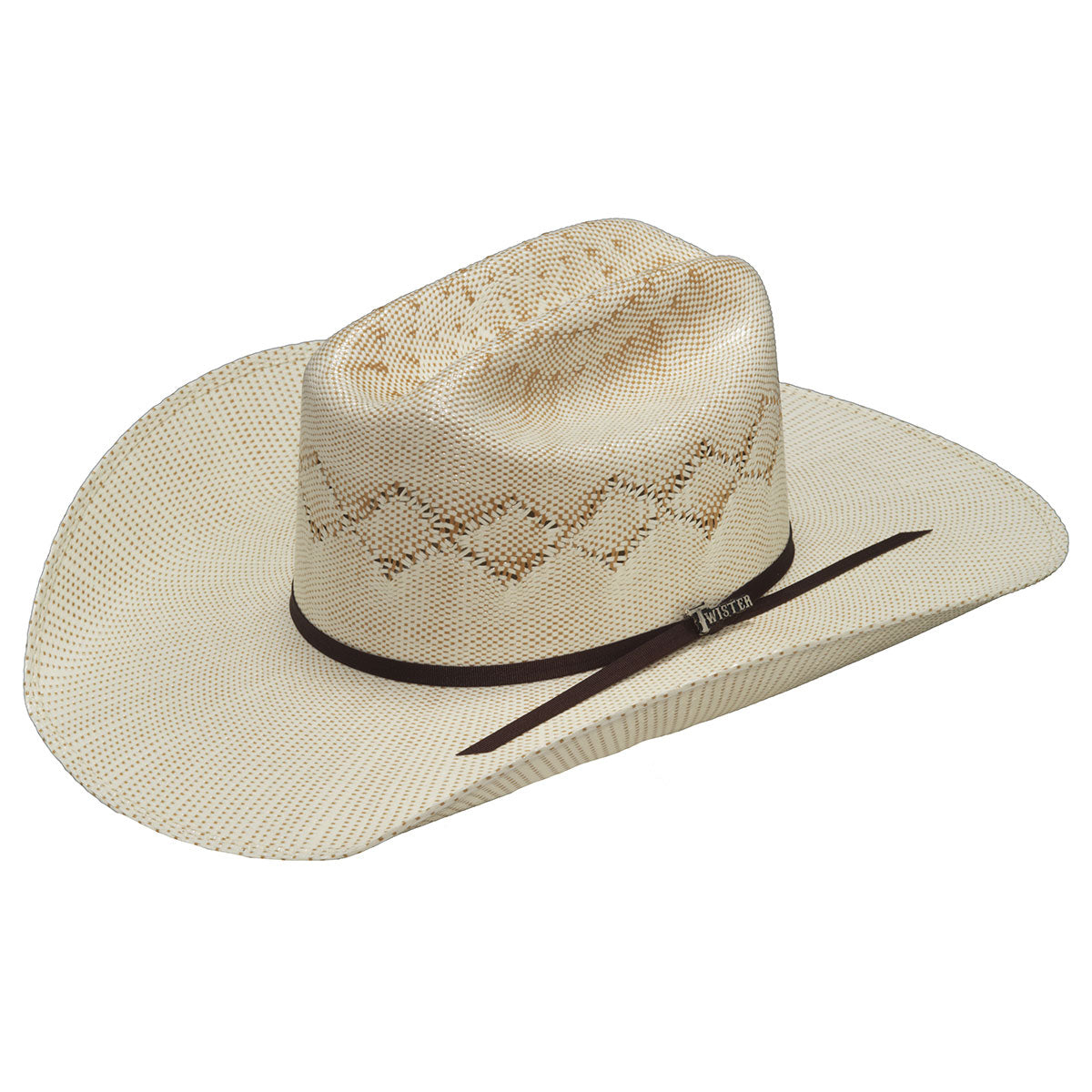 Twister Bangora Straw Hat - Ivory Brown