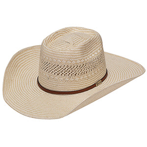 Twister 10X Jute Hat with Brown Leather Band - Ivory  and Tan