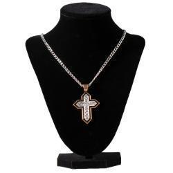 Twister Necklace Copper Cross 24" Chain