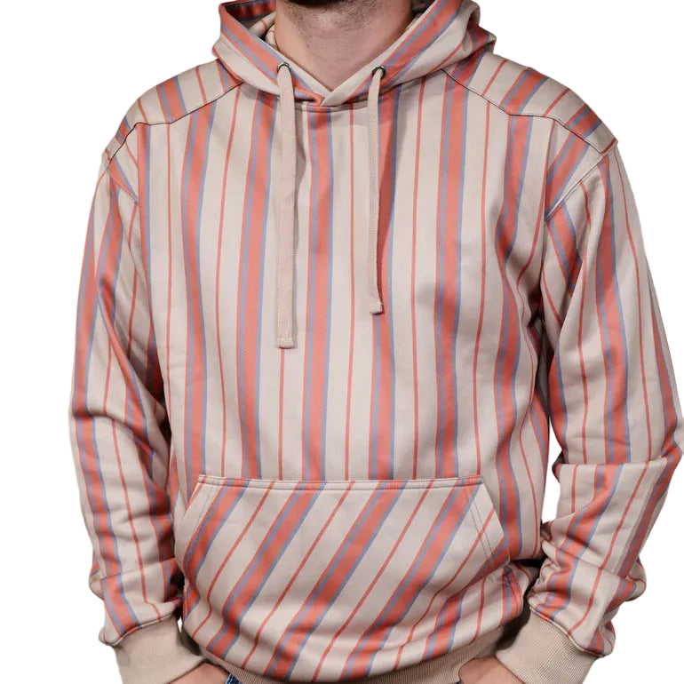 Brand Cowboy Unisex The Old School Pullover Hoodie - Blue Stripe