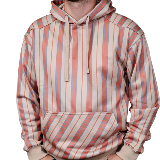 Brand Cowboy Unisex The Old School Pullover Hoodie - Blue Stripe